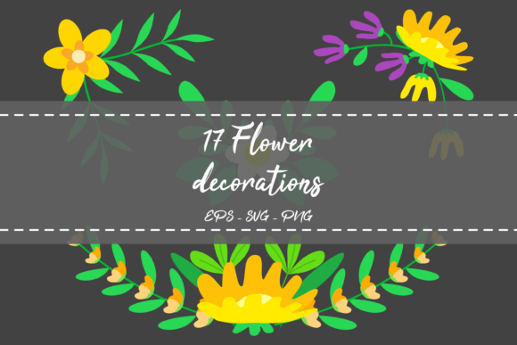 17 Decorative Flowers Border Frame for Wedding or Greeting EPS SVG PNG