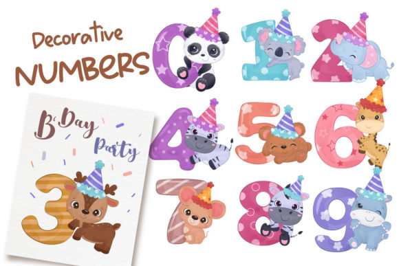 Birthday Decorative Numbers Clipart: Celebrate Every Milestone