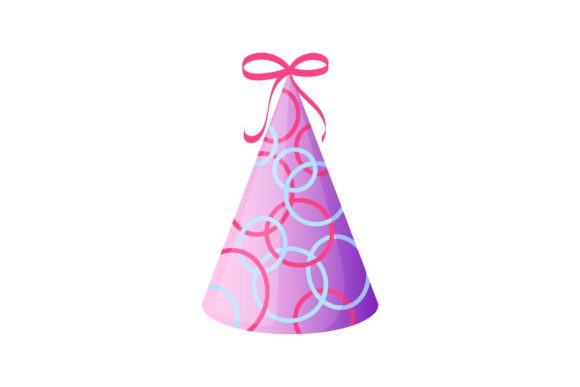 Cone Colorful Cap with Decorative Rings: A Festive Display Typeface