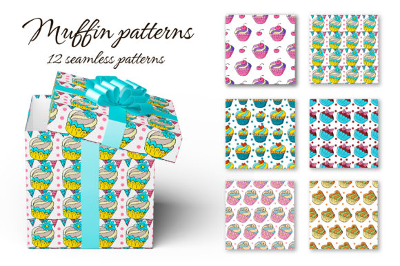 Cute Muffins, Cupcakes Decorative Print: Sweetening Your Designs