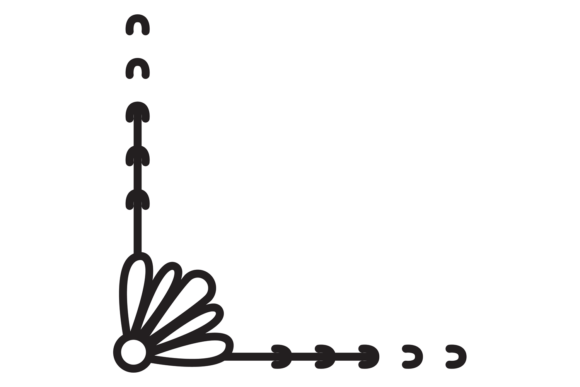 Decorative Flower Corner: Hand Drawn Doo Artistry