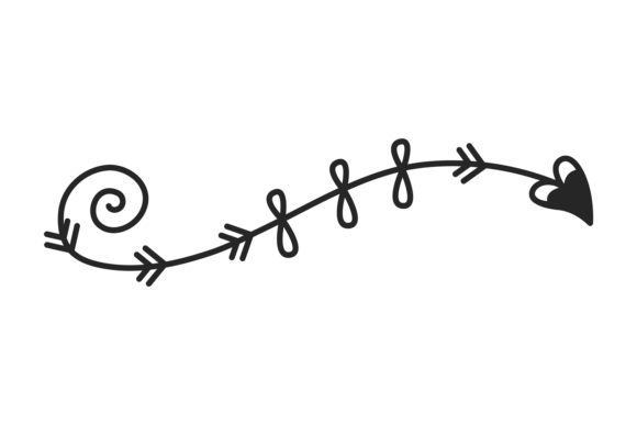 Doodle Arrow Decorative Text Divider: Retro Charm