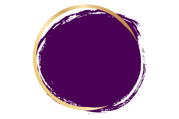 Elevate Your Projects with a Round Golden Frame and Decorative Brush
