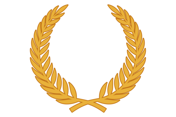 Golden Medal Branches: Decorative Vintage Premium Badge Design
