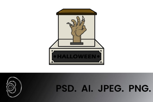 Greyscale Decorative Hand Halloween: A Designer's Spooky Asset