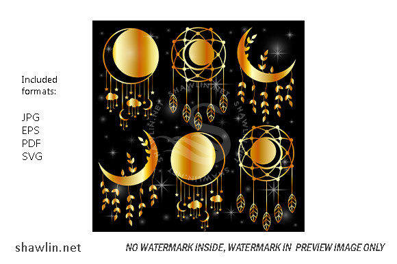Mystic Decorative Dream Catchers in Gold: Elevate Your Designs