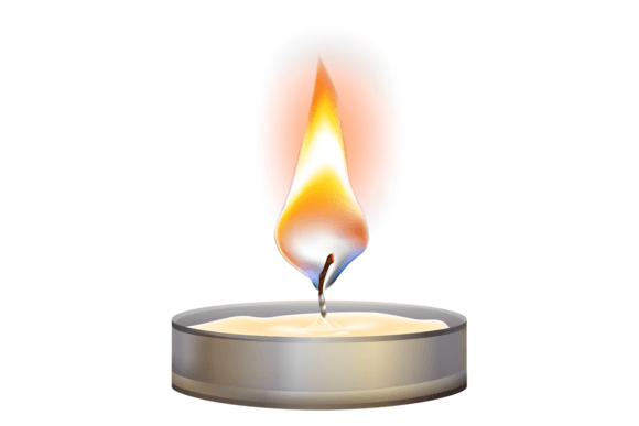 Realistic Flame. Decorative Candle Mocku: A Creative Asset
