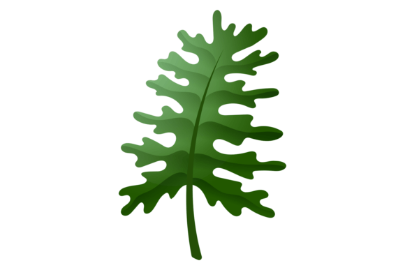 The Lush Appeal of Green Fern Branch Icon: Decorative Flora