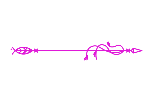Unveiling the Pink Decorative Divider: Arrow in Vintage Tribal Style