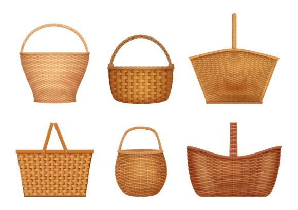 Wicker Basket: Handcraft Decorative for Authentic Design
